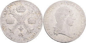 FRANCIS II. 1792-1835 1 Kronenthaler 1794 M, Milan, mintage for Austrian Holland, KM#239, 246  Ag.873 29,32g 39mm
