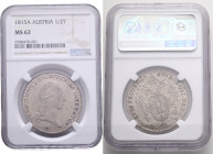 FRANCIS II. 1804-1835 1/2 Thaler 1815 A, KM#2152, Adamo#C36 Ag.  14,03g  35mm Vienna NGC 5788478-001 NGC MS 62