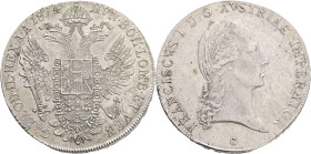 FRANCIS II. 1804-1835 1 Thaler 1824 C, KM#2163 Ag.833 28,04g 40mm, Prague, just