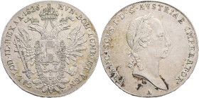 FRANCIS II. 1804-1835 1 Thaler 1826 A, KM#2163 Ag.833 28,08g 40mm Vienna, not cleaned