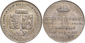 FRANCIS II. 1804-1835 Silver Token 1815,  tribute to the Venice, Früh#IV.2.a. , Ag. 5g 23mm