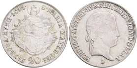 FERDINAND I. 1835-1848 20 Kreutzer 1841 B, KM#422, ÉH#1419 ,Ag.583, 6,69g 26/1,5mm, Kremnica