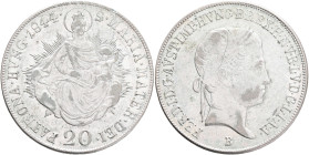 FERDINAND I. 1835-1848 20 Kreutzer 1844 B, KM#422, ÉH#1419 ,Ag.583, 6,68g,  26/1,5mm, Kremnica