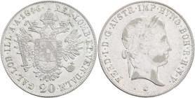 FERDINAND I. 1835-1848 20 Kreutzer 1846 C, KM#2208 Ag.583 6,68g 28/1,3mm, Prague