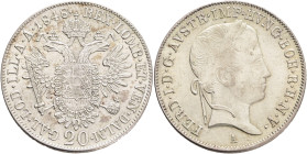FERDINAND I. 1835-1848 20 Kreutzer 1848 A,KM#2208 ,Ag.583, 6,71g 26/1,3mm, Vienna