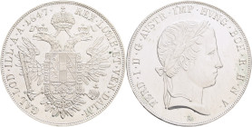 FERDINAND I. 1835-1848  1 Thaler 1847 A,  KM#2240,  Ag.833 28,05g 38,61mm , Vienna