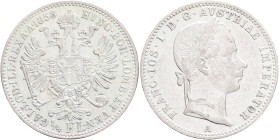 FRANCIS JOSEPH  I. 1848-1916 1/4 Gulden 1858 A, KM#2213,Ag.520, 5,32g 24/1,5mm, Vienna