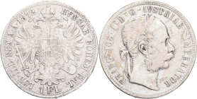FRANCIS JOSEPH  I. 1848-1916 1 Gulden 1872, KM#2222 Ag.900, 12,24g 29/2mm, Vienna
