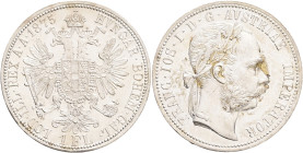 FRANCIS JOSEPH  I. 1848-1916 1 Gulden 1875, KM#2222 Ag.900, 12,24g 29/2mm, Vienna