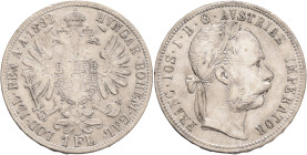 FRANCIS JOSEPH  I. 1848-1916 1 Gulden 1882, KM#2222 Ag.900, 12,24g 29/2mm, Vienna