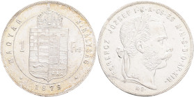FRANCIS JOSEPH  I. 1848-1916 1 Forint 1879 KB, KM#453,ÉH#1464 Ag.900, 12,34g 29/2,mm, Franz Joseph I., Kremnica
