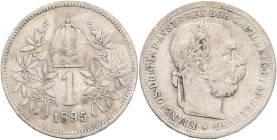 FRANCIS JOSEPH  I. 1848-1916 1 Koruna 1895 KM#2804 Ag.835 4,90g, 23/1,5mm Vienna