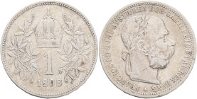 FRANCIS JOSEPH  I. 1848-1916 1 Corona 1898, KM#2804 Ag.835 4,91g, 23/1,5mm, Vienna, hair lines