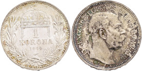 FRANCIS JOSEPH  I. 1848-1916 1 Corona 1914 KB, KM#492, ÉH#1495 Ag.835 5,01g, 23/1,5mm, Kremnica