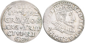 3 Groschen (trojak) 1592 SIGISMUND III. Riga