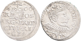 3 Groschen (trojak) 1600 SIGISMUND III. Riga, R!