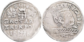 3 Groschen (trojak) 1601 Sigismund III., Wschowa R!