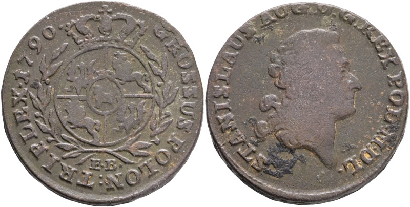 3 groschen 1790 EB Stanislaus August Warsaw 

VF + 

Kopicki#2265 Cooper 11,...