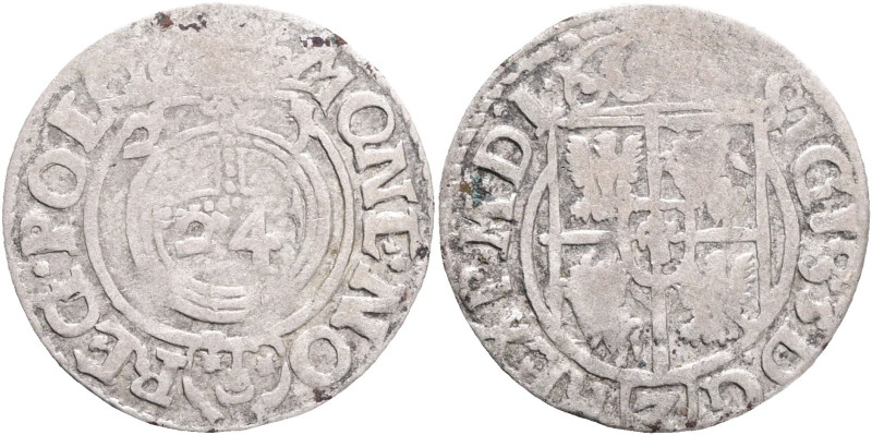 Poltorak 1623 SIGISMUND III. Bromberg

VF-

Kopicki#862 Ag. 1,13 g 19 mm min...