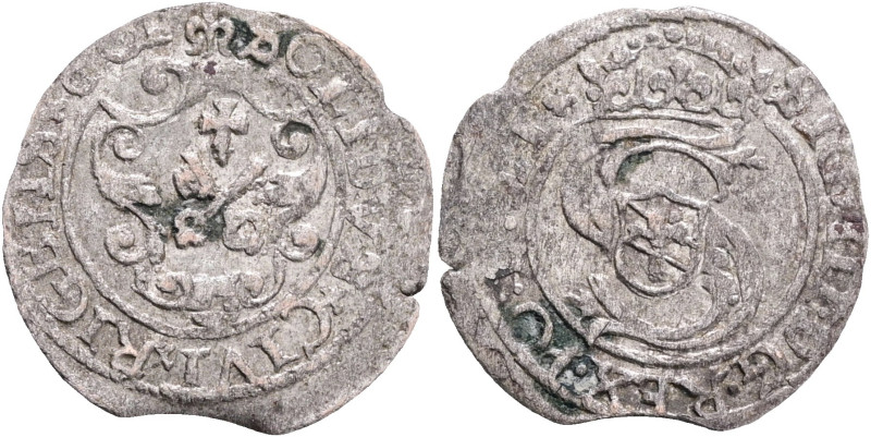 Solidus 1601 SIGISMUND III. Riga

VF/F

Kopicki not specified !! Ag. 0,98 g ...