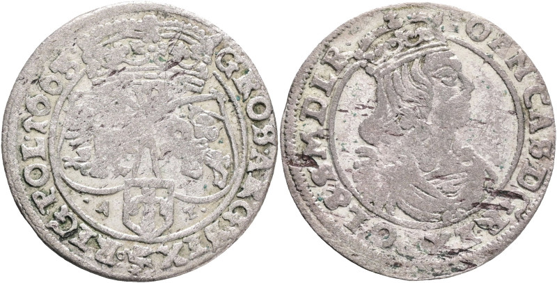 6 grossus 1663 AT JOHANN CASIMIR mint Krakow

VF/F

Kopicki#1669 Ag. 3,37 g ...