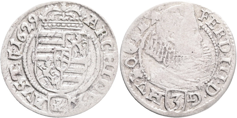 Silesia 3 Kreuzer 1629 PH FERDINAND II. Glatz (Klodzko)

VF

MKČ 1334 Silver...