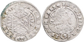 Silesia 3 Kreuzer 1643 GW FERDINAND III.  , Glatz, Georg Werner