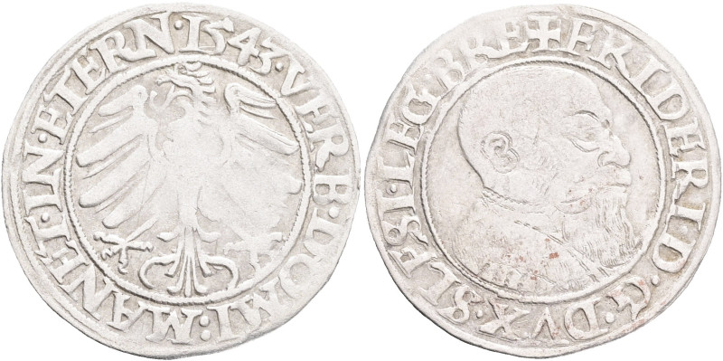 Silesia Groschen 1543 FRIEDRICH II. Silesia Brieg (Brzeg)

VF-

Kopicki#4922...