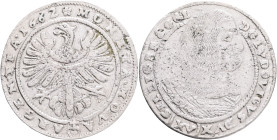 Silesia XV. Kreuzer 1662 LUDWIK IV. Liegnitz - Brieg