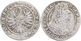 Silesia XV. Kreuzer 1664 CHRISTIAN Liegnitz - Brieg