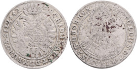 Silesia, XV. Kreuzer, Leopold I. 1662 G H ,Breslau (Wroclaw)