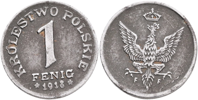 1 Pfennig 1918 F Regency of Kingdom of Poland

XF

Y#4, Schön#1 Iron 1,75g 1...