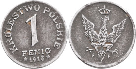 1 Pfennig 1918 F Regency of Kingdom of Poland
