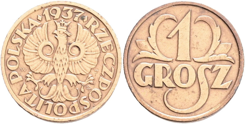 1 Grosz 1937 W Second Republic

XF

Y#8a Bronze 1,5g 14,7/1,13mm author W.Ja...