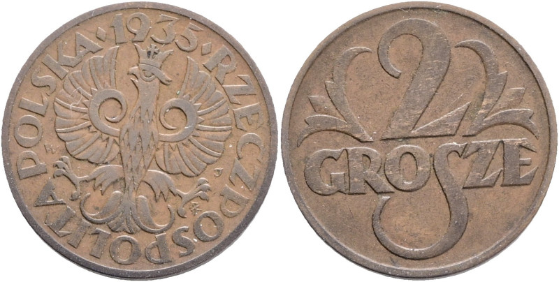 2 Grosze 1935 W Second Republic

XF

Y#9a Bronze 2g 17,6/1,2mm author W.Jast...