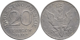 20 Pfennigs 1917 F Regency of Kingdom of Poland