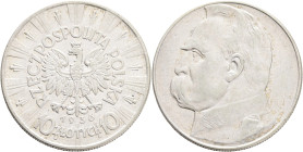 10 Zlotych 1936  Second Republic  Jósef Pilsudski