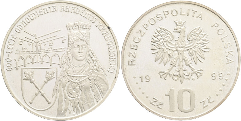 10 Zlotych 1999 MW Krakow Academy

BU/UNC

Y#322 Ag.925 14,14g 32/2mm mint W...