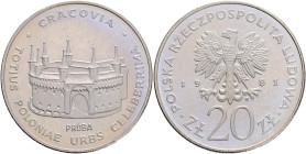 20 Zlotych 1981 MW PRÓBA (Patterns)  Restoration of Krakow