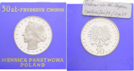 50 Zlotych 1972 MW Frederic Chopin, original case