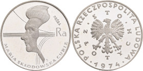 100 Zlotych 1974 MW PRÓBA (Patterns ) Maria Sklodowska-Curie