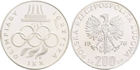 200 Zlotych 1976 MW PRÓBA (Patterns ) XXI Summer Olympics games