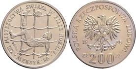 200 Zlotych 1985 MW PRÓBA (Patterns ) World Cup 1986 Mexico