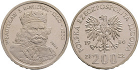 200 Zlotych 1986 MW PRÓBA (Patterns )  Wladyslaw Lokietek