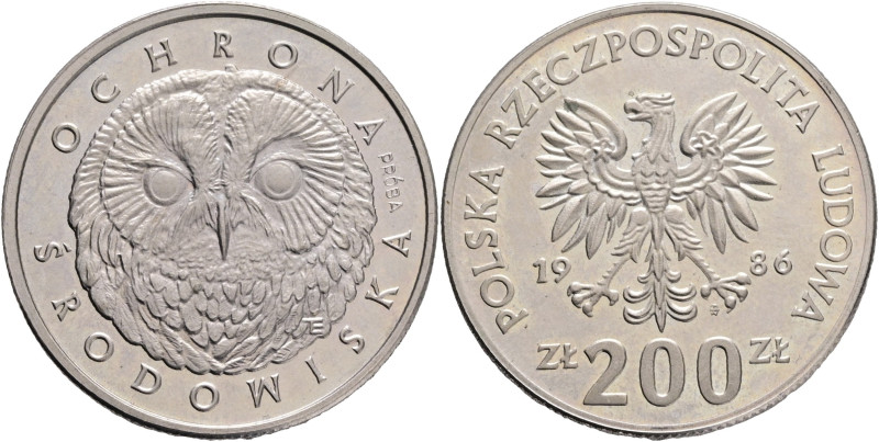 200 Zlotych 1986 MW PRÓBA (Patterns ) Enviromental potection - Owl

BU

Y#Pr...