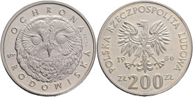 200 Zlotych 1986 MW PRÓBA (Patterns ) Enviromental potection - Owl