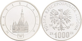 1000 Zlotych 1987 MW PRÓBA (Patterns ) Wratislavia