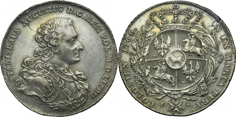 Poniatowski, Thaler Warsaw 1766 FS Variety with a dot next to initials FS, after...