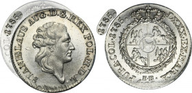 Poniatowski, 4 Groschen 1785 EB - PCGS MS61 - RARE, without ribbon 2-ga nota