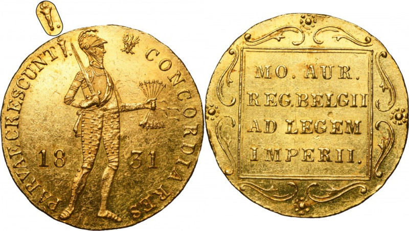 November Uprising, Ducat Warsaw 1831 Rare variety with a dot behind of the torch...